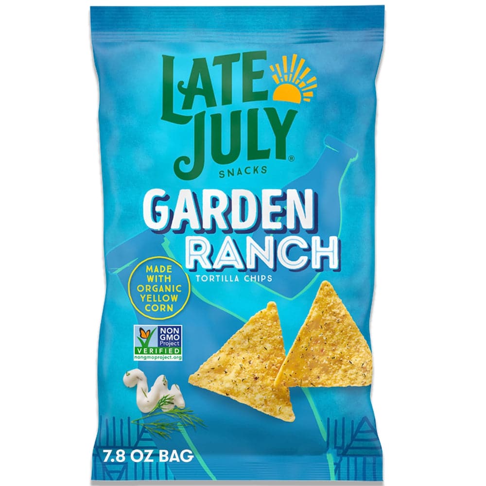Late July - Garden Ranch Tortilla Chips, 7.8 Oz - Pack of 12
