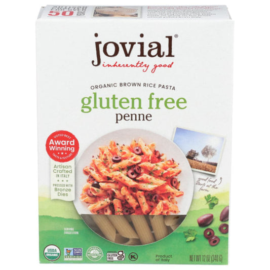 Jovial - Organic Brown Rice Pasta Penne, 12 Oz - Pack of 12