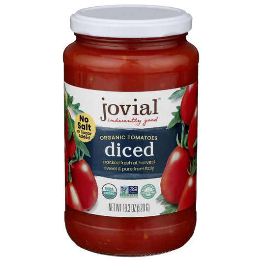 Jovial - Organic Diced Tomatoes, 18.3 Oz - Pack of 6