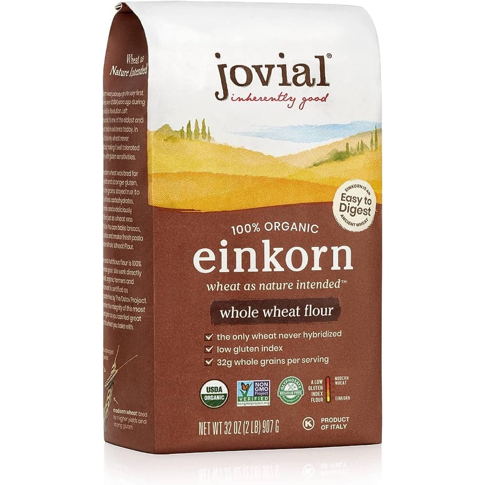 Jovial - Organic Einkorn Whole Wheat Flour, 32 Oz - Pack of 5