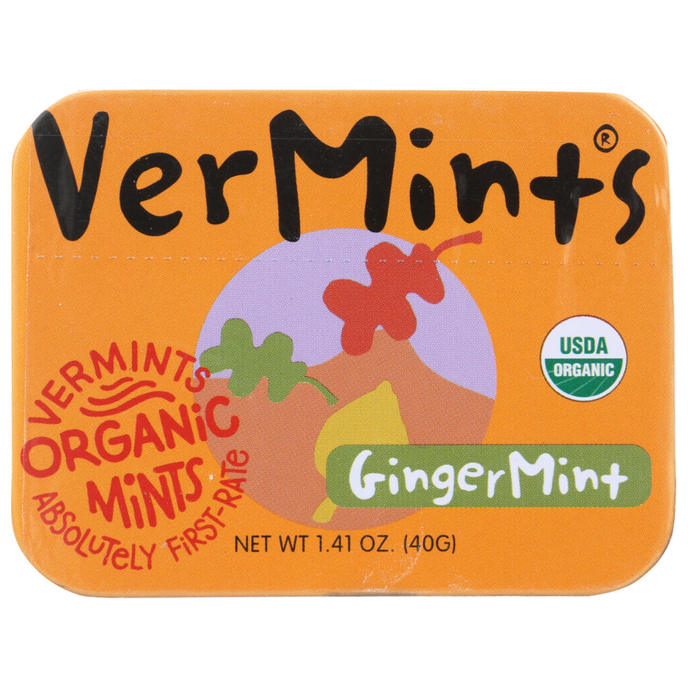 VERMINTS - Organic Gingermint Candy 1.41OZ ( Pack of 6)
