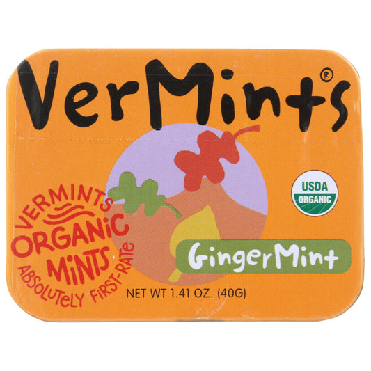 VERMINTS - Organic Gingermint Candy 1.41OZ ( Pack of 6)