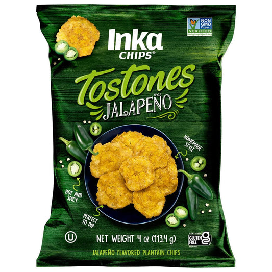 Inka - Tostones Jalapeno Chips 4 OZ - Pack of 12