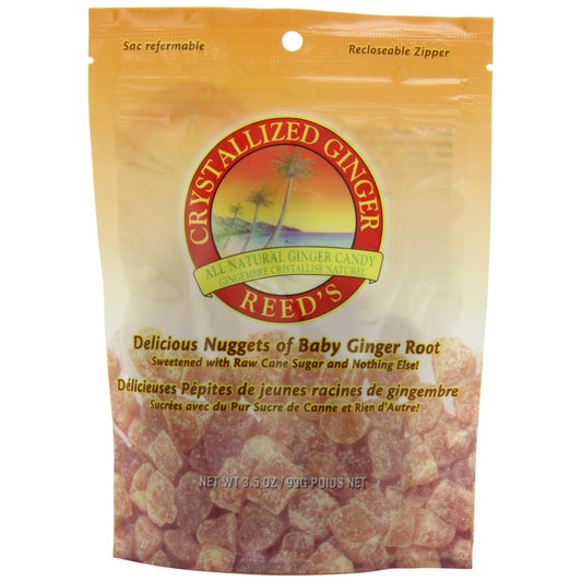 REEDS - Crystallized Ginger Candy 3.5OZ ( Pack of 1)