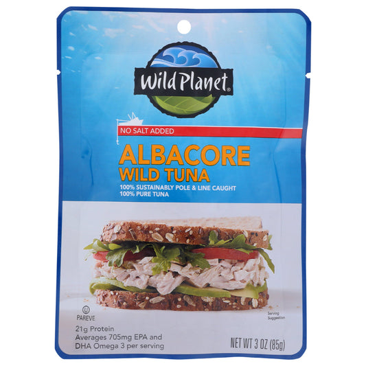 WILD PLANET - Albacore Tuna, No Salt 3OZ ( Pack of 24)