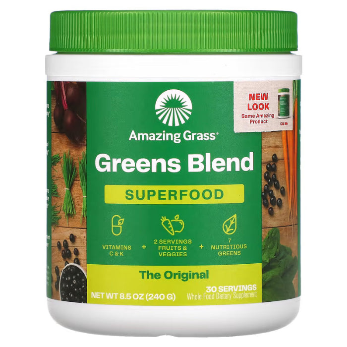 AMAZING GRASS - Greens Blend Superfood Vegan Powder 8.5OZ ( Pack of 1)