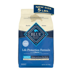 BLUE BUFFALO - Adult Chicken Brown Rice Dog Food 5LB ( Pack of 3)