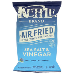 Kettle Foods - Air Fried Sea Salt & Vinegar Potato Chips 6.5 OZ - (Pack of 12)