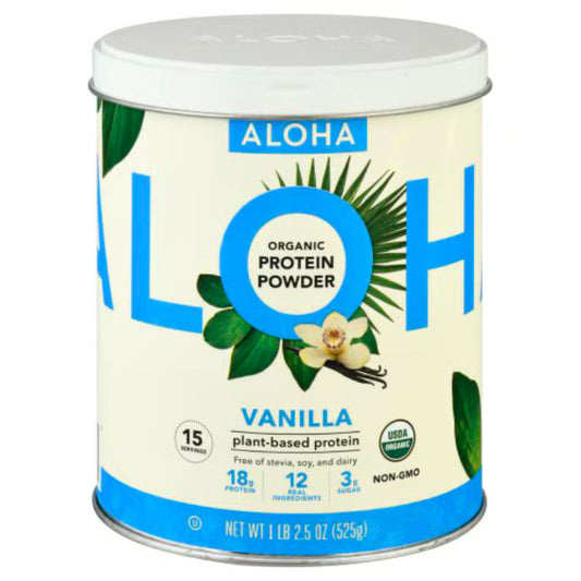ALOHA - Organic Plant-Based Protein Powder, Vanilla 1PC ( Pack of 1)