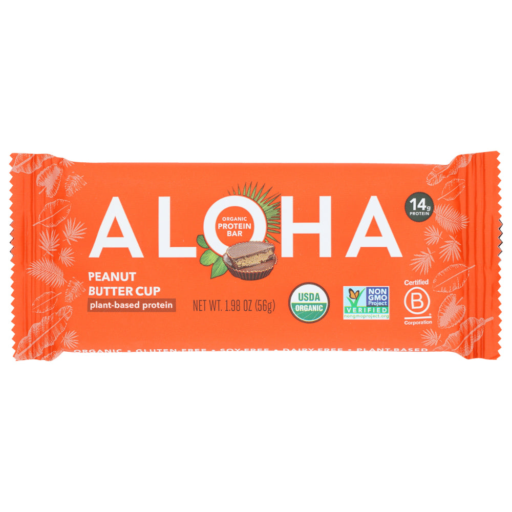 ALOHA - Peanut Butter Cup Protein Bar 1.98OZ ( Pack of 12)