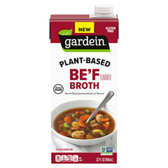 GARDEIN - Plant-Based Be'f Flavored Broth 32OZ ( Pack of 8)