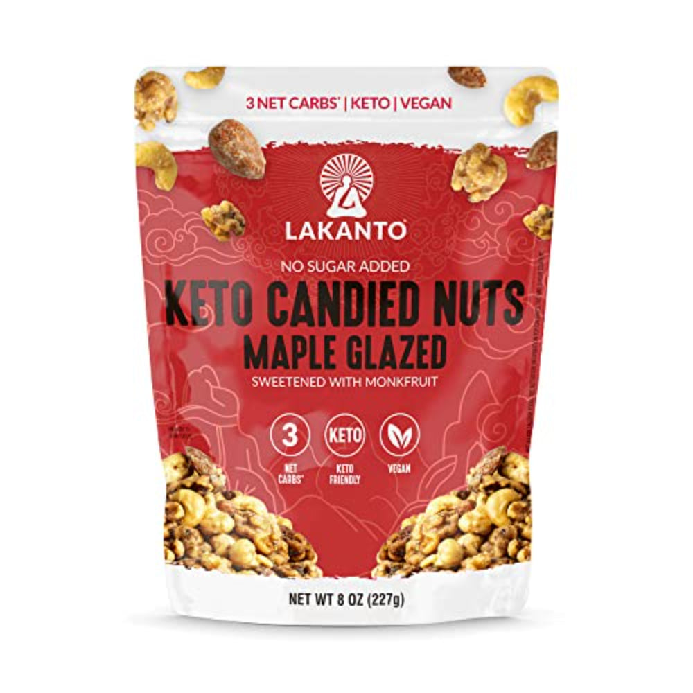 LAKANTO - Candied Maple Glazed Nuts 8OZ ( Pack of 12)