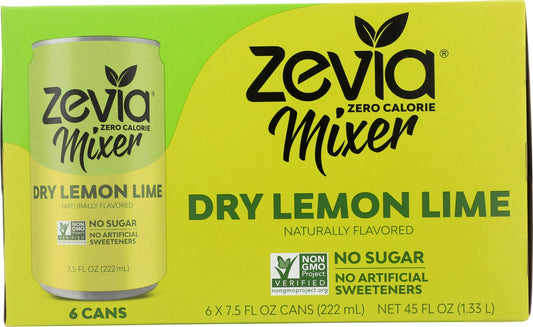 Zevia Zero Calorie Mixer Dry Lemon Lime, 6/7.5 Fl Oz
 | Pack of 4 - PlantX US