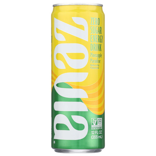 ZEVIA - Pineapple Paradise Energy Drink 12FO ( Pack of 12)