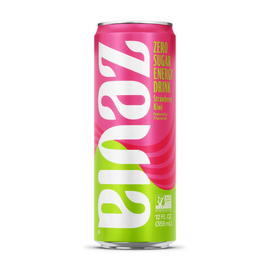 ZEVIA - Zero Calorie Strawberry Kiwi Energy Drink 12FO ( Pack of 12)