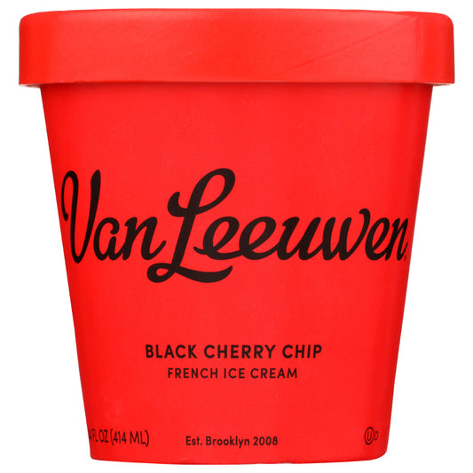 VANLEEUWEN - Black Cherry Chip Ice Cream 14OZ ( Pack of 8)