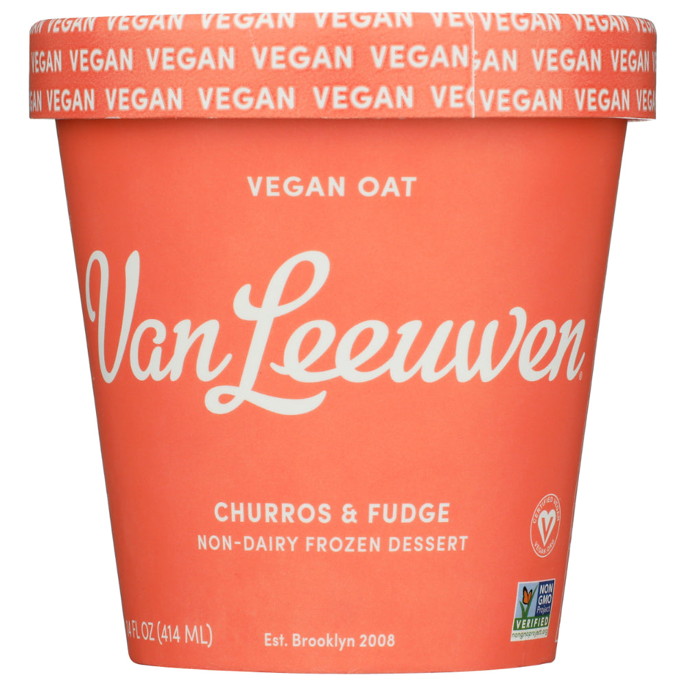 VANLEEUWEN - Oat Milk Churro Ice Cream 14OZ ( Pack of 8)