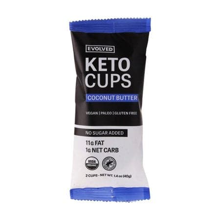 EVOLVED CHOCOLA - Chocolate Cups Keto Coconut Butter 1.41OZ ( Pack of 9)
