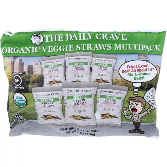THE DAILY CRAVE - Veggie Straws Multipack 6OZ ( Pack of 4)