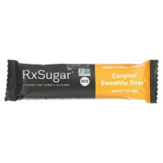 RXSUGAR - Swealthy Snax Snack Bars Caramel 1OZ ( Pack of 16)