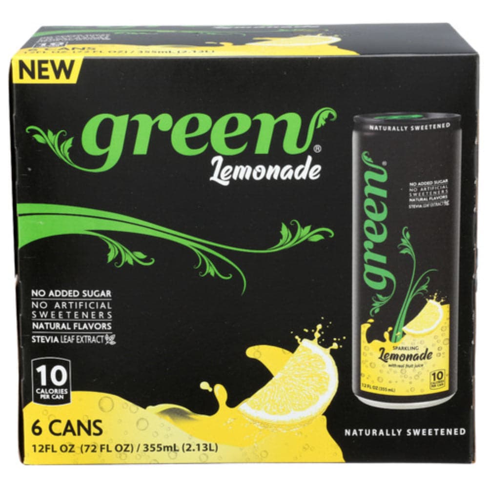 Green Cola - Green Lemonade No Added Sugar, 72 Fl Oz | Pack of 4