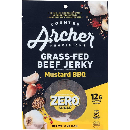 Country Archer - Grass-Fed Zero Sugar Beef Jerky Mustard BBQ