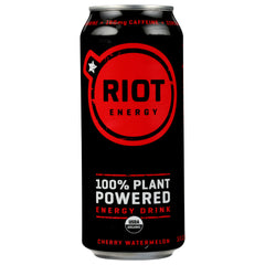 RIOT ENERGY - Energy Drink Cherry Watermelon Energy Organic 16FO ( Pack of 12)