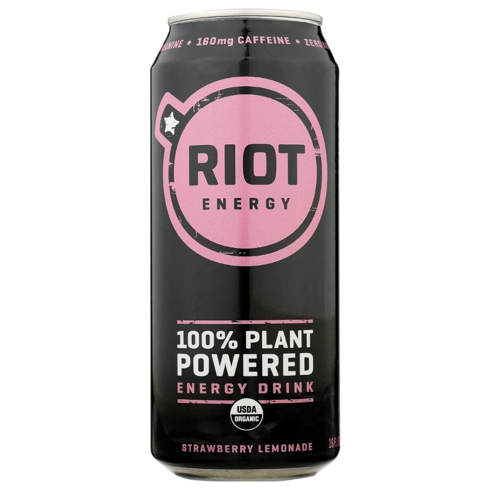 Riot Energy - Strawberry Lemonade Energy Drink 16 FO - Pack of 12