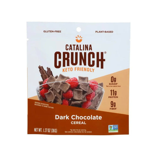 CATALINA CRUNCH - Dark Chocolate Keto Cereal 1.27OZ ( Pack of 12)