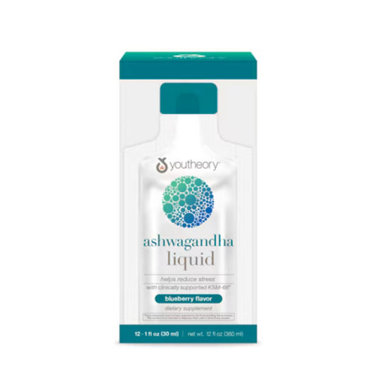 YOUTHEORY - Ashwagandha Liquid 12 Packet 12FO ( Pack of 1)