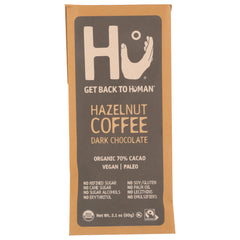 HU - Hazelnut Coffee Chocolate Bar 2.1OZ ( Pack of 12)