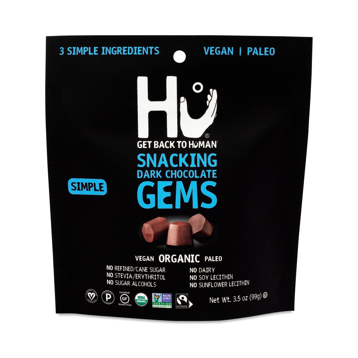 Hu Simple Snacking Organic Gems 3.5 Oz
 | Pack of 6 - PlantX US