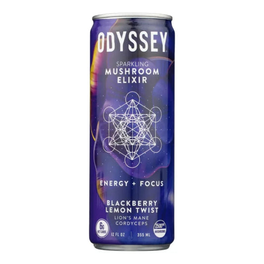 ODYSSEY ELIXIR - Energy Drink with Blackberry Lemon 12FO ( Pack of 12)
