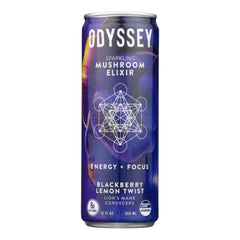 ODYSSEY ELIXIR - Energy Drink with Blackberry Lemon 12FO ( Pack of 12)