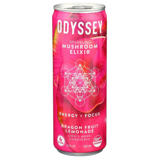 ODYSSEY ELIXIR - Energy Drink with Dragonfruit Lemon 12FO ( Pack of 12)
