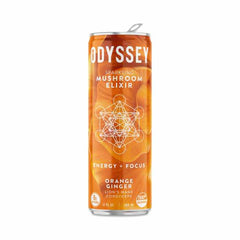 ODYSSEY ELIXIR - Energy Drink Sparkling Orange Ginger 12FO ( Pack of 12)