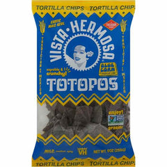 VISTA HERMOSA - Chips Tortilla Blue Sea Salt 9OZ ( Pack of 9)