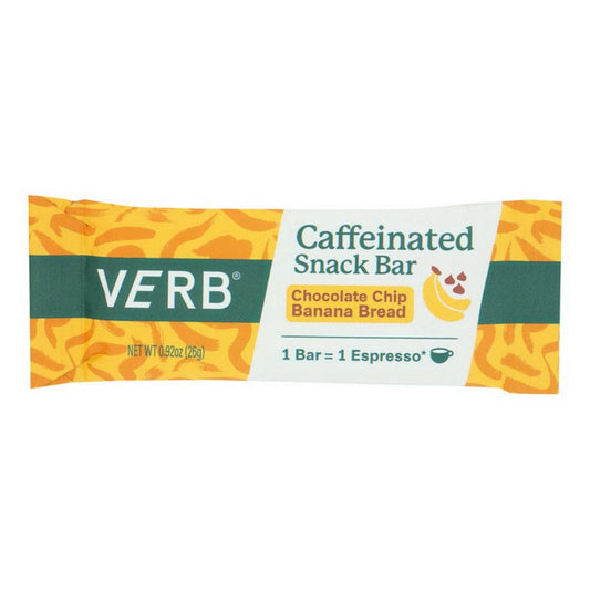 Verb Energy - Chocolate Chip Banana Bread Energy Bar 0.92 oz - Pack of 16