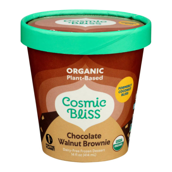 COSMIC BLISS - Chocolate Walnut Brownie Ice Cream 14FO ( Pack of 8)