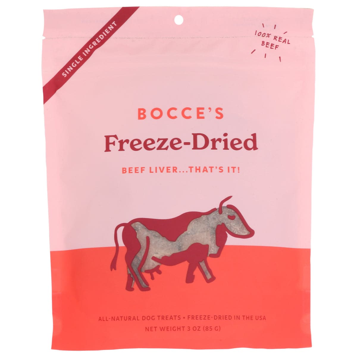 Bocces Bakery - Treat Dog Beef Liver Freeze Dried 3 OZ - Pack of 12