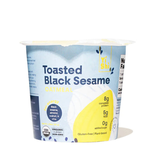 YISHI - Toasted Black Sesame Oatmeal Cup 1.76OZ ( Pack of 6)