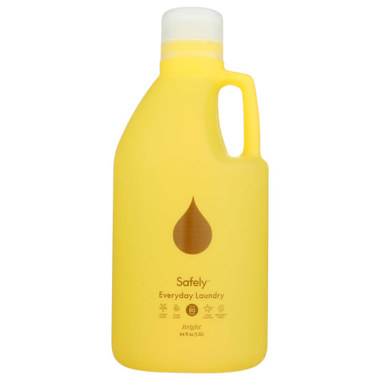 SAFELY - Everyday Laundry Liquid Detergent Bright 64FO ( Pack of 4)