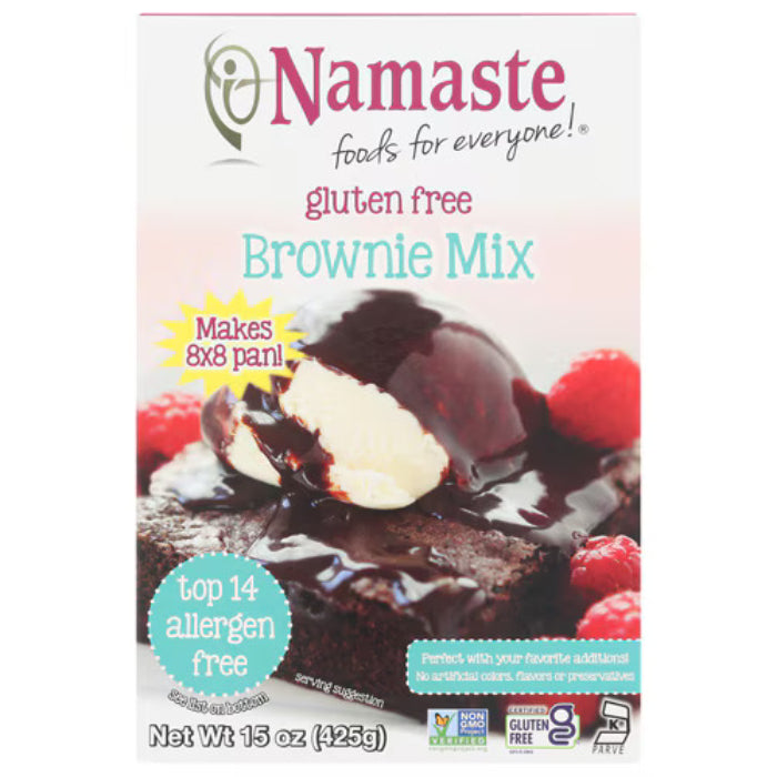 NAMASTE FOODS - Gluten Free Brownie Mix 15OZ ( Pack of 6)