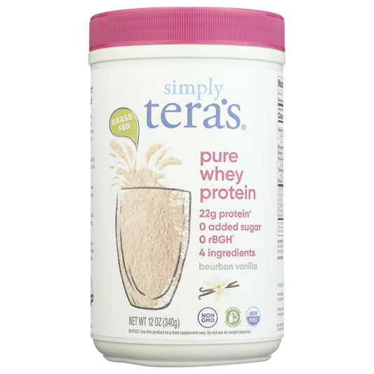 SIMPLY TERAS - Bourbon Vanilla Whey Protein 12OZ ( Pack of 1)