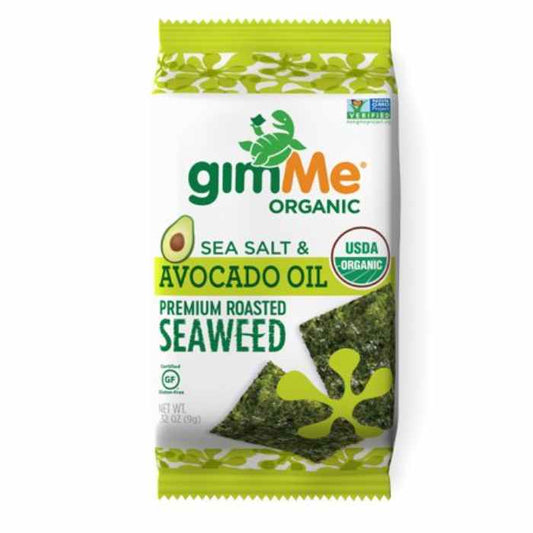 GIMME - Roasted Seaweed Snack with Sesame & Avocado 0.32OZ ( Pack of 12)