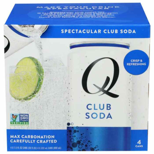 Q TONIC - Club Soda 4-Pack 30FO ( Pack of 6)