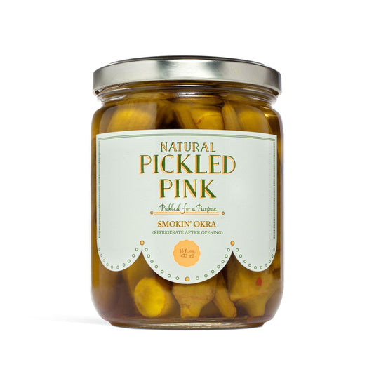 Pickled Pink Smokin Okra, 16 oz
 | Pack of 6 - PlantX US