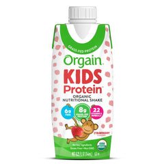 ORGAIN - Organic Kid Protein Drink Strawberry 8.25FO ( Pack of 12)