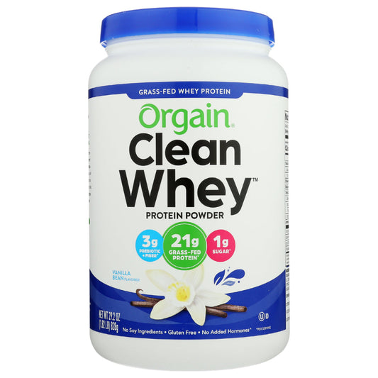 ORGAIN - Whey Protein Powder Vanilla Organic 29.2OZ ( Pack of 1)
