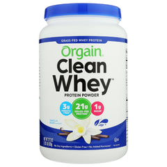 ORGAIN - Whey Protein Powder Vanilla Organic 29.2OZ ( Pack of 1)